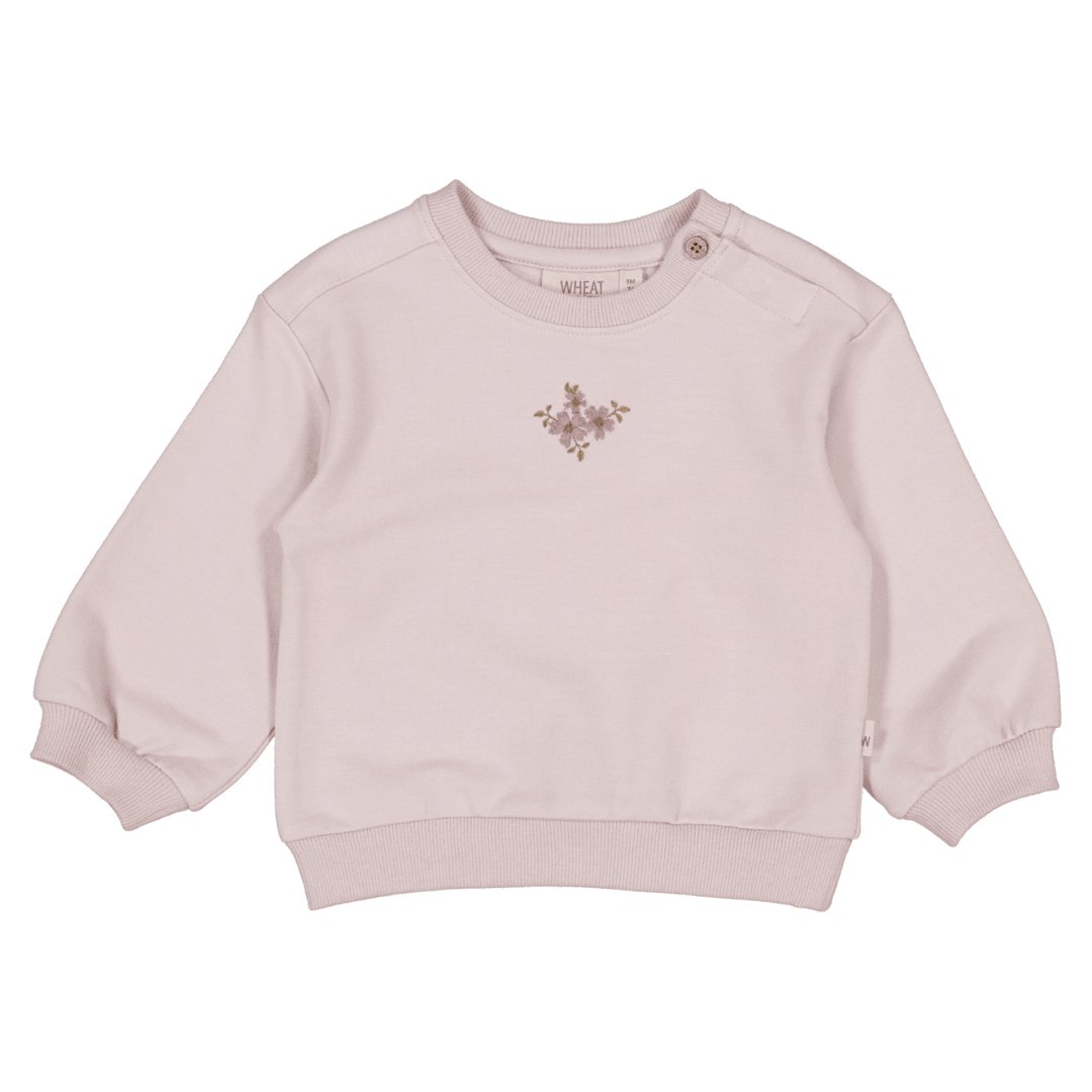 Wheat | Sweatshirt Eliza Embroidery | Soft Lilac - Eli & Friends
