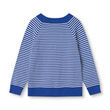 Fliink | Anchor Stripe Pullover | Mazerine Blue Cloud Dancer Stripe