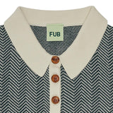 FUB | Polo T-shirt Zigzag | Ecru / Deep Green - Eli & Friends