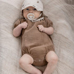 Huttelihut | Romper SS Muslin | Nougat - Eli & Friends