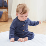 Müsli | Strikket Rib Pants Baby | Indigo - Eli & Friends