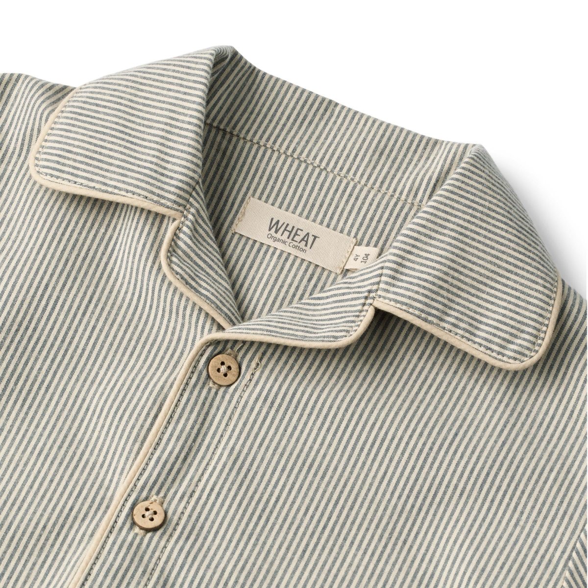 Wheat | Pajamas Madison | Soft Blue Stripe - Eli & Friends