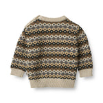Wheat | Sweater Jacquard Pullover Elias | Multi Blue - Eli & Friends