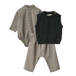 Wheat | Ternet Efterårs Drengelook | Autumn Sky Check + Navy - Eli & Friends